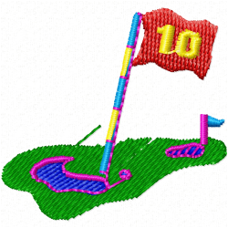 Golf Embroidery Design 10